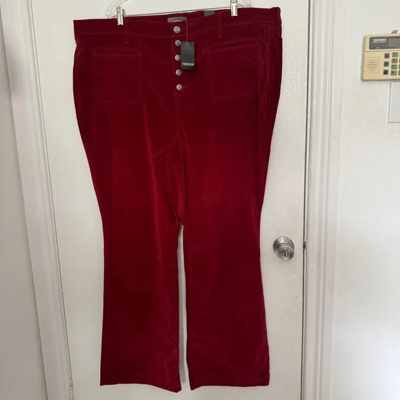 Torrid Red Boot Cut Pants - Picture 2 of 9